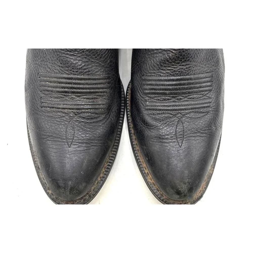 Ariat Heritage Western R Toe Black Leather Cowboy Boots Men's Size 10.5 D